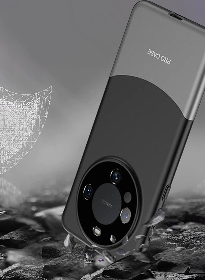 CATANES Huawei Mate 60 Pro Case Camera Full Cover Protector Shockproof Hard Case Cover Luxury and Fashionable Design Case Black - Image 2