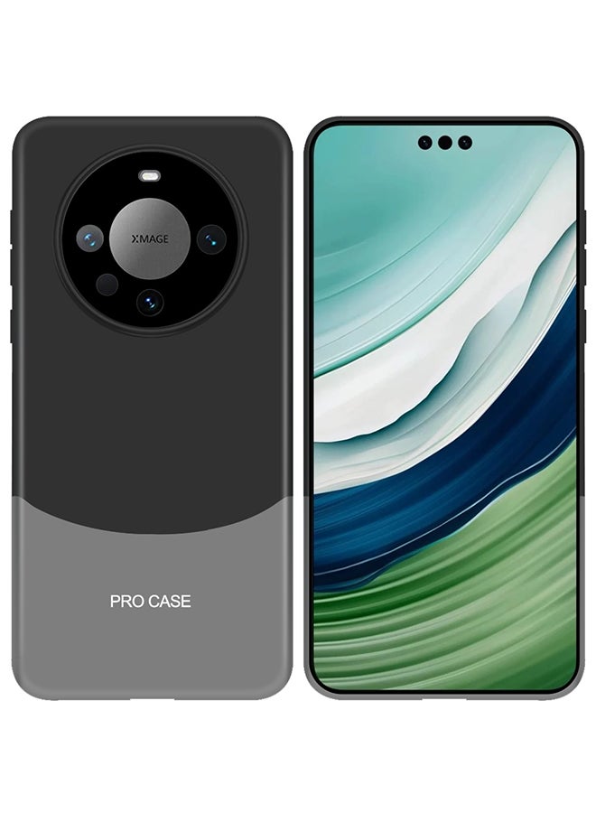 CATANES Huawei Mate 60 Pro Case Camera Full Cover Protector Shockproof Hard Case Cover Luxury and Fashionable Design Case Black - Image 4