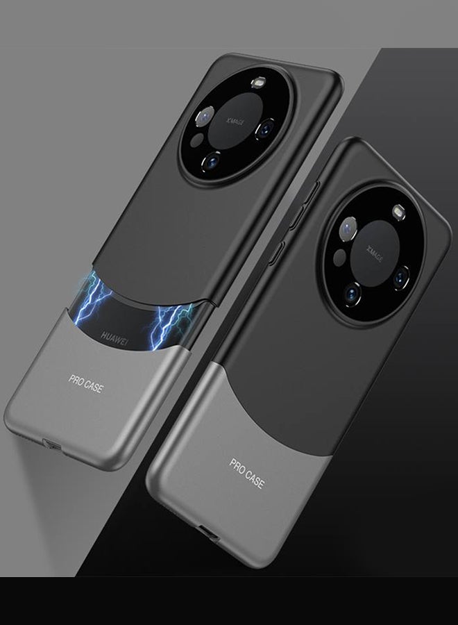 CATANES Huawei Mate 60 Pro Case Camera Full Cover Protector Shockproof Hard Case Cover Luxury and Fashionable Design Case Black - Image 3