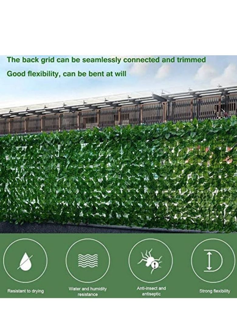 كول بيبي شاشة جدار سياج الخصوصية من COOLBABY Faux Ivy ، 118 × 39 بوصة تقريبًا 299.5 × 99.5 سم سياج تحوط صناعي وديكور أوراق القيقب الصناعي وديكور الحديقة الخارجية  - Image 5