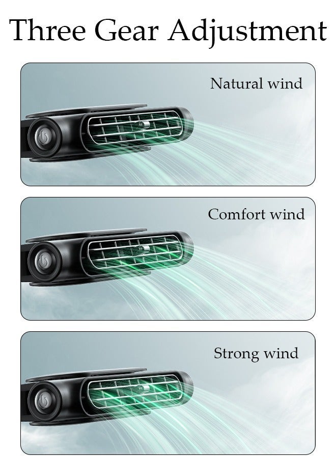 DUNISO Black Car Seat Cooling Fan, Light Weight Portable USB Car Seat Cooling Fan, Universal Car Truck SUV 3 Adjustable Speeds, Low Noise Quiet - Image 5