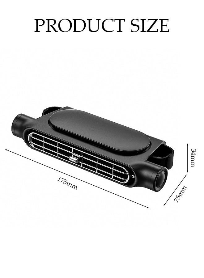 DUNISO Black Car Seat Cooling Fan, Light Weight Portable USB Car Seat Cooling Fan, Universal Car Truck SUV 3 Adjustable Speeds, Low Noise Quiet - Image 2