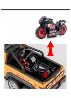 CHE ZHI 1:28 Red Bull Alloy Diecast Metal Cars Truck Model - Pull Back Vehicle Toy for Boys and Girls (Yellow)  - Image 2