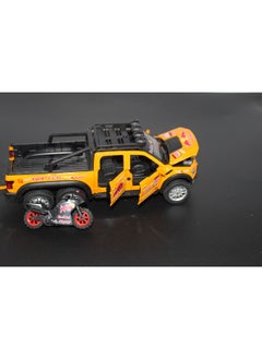 CHE ZHI 1:28 Red Bull Alloy Diecast Metal Cars Truck Model - Pull Back Vehicle Toy for Boys and Girls (Yellow)  - Image 5