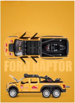 CHE ZHI 1:28 Red Bull Alloy Diecast Metal Cars Truck Model - Pull Back Vehicle Toy for Boys and Girls (Yellow)  - Image 4