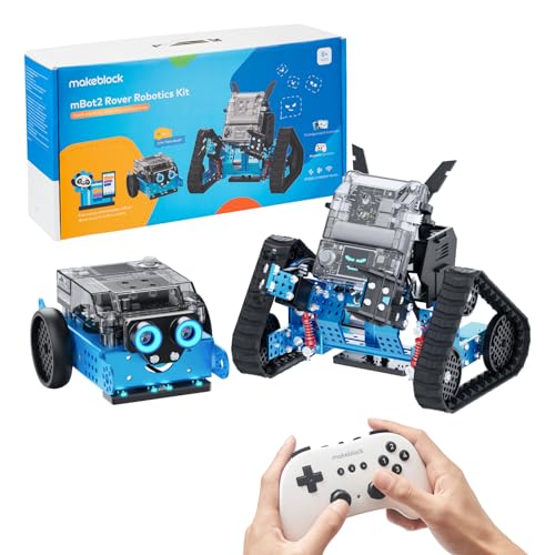 Makeblock mBot2 Rover Emo Robot Programming for Kids Interactive Robotics Kit Learning and Outdoor Play Remote Control Coding for Kids 812 and up STEM Educational Building Toys Gifts - Image 1