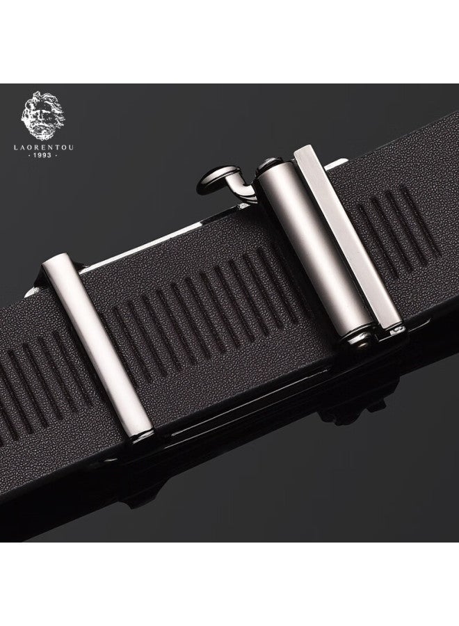 Laorentou Men's Genuine Leather Belt, Business Casual Automatic Buckle Waistband, Gift Box For Young And Middle-aged Men, Birthday Present For Boyfriend - Image 5