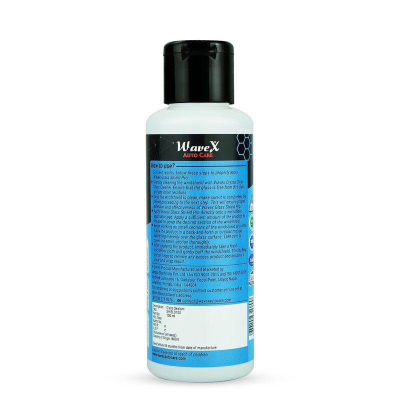 Wavex Rain Repellent for Car Windshield 100ml | Long Lasting Hydrophobic Spray Coating for Glass Windshield | Improves Visibility & Clarity - Image 2