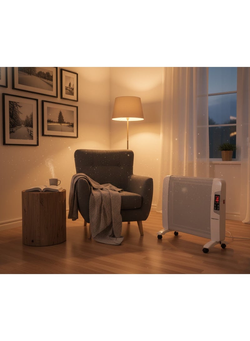 ميدياتيك مدفأة MediaTech Mica، مدفأة ميكا بقوة 2000 واط توفر دفئًا سريعًا وصامتًا وموفرًا للطاقة في تصميم مدمج وآمن مع غلاف بارد الملمس وحماية ضد الانقلاب - MTCH200 - Image 4