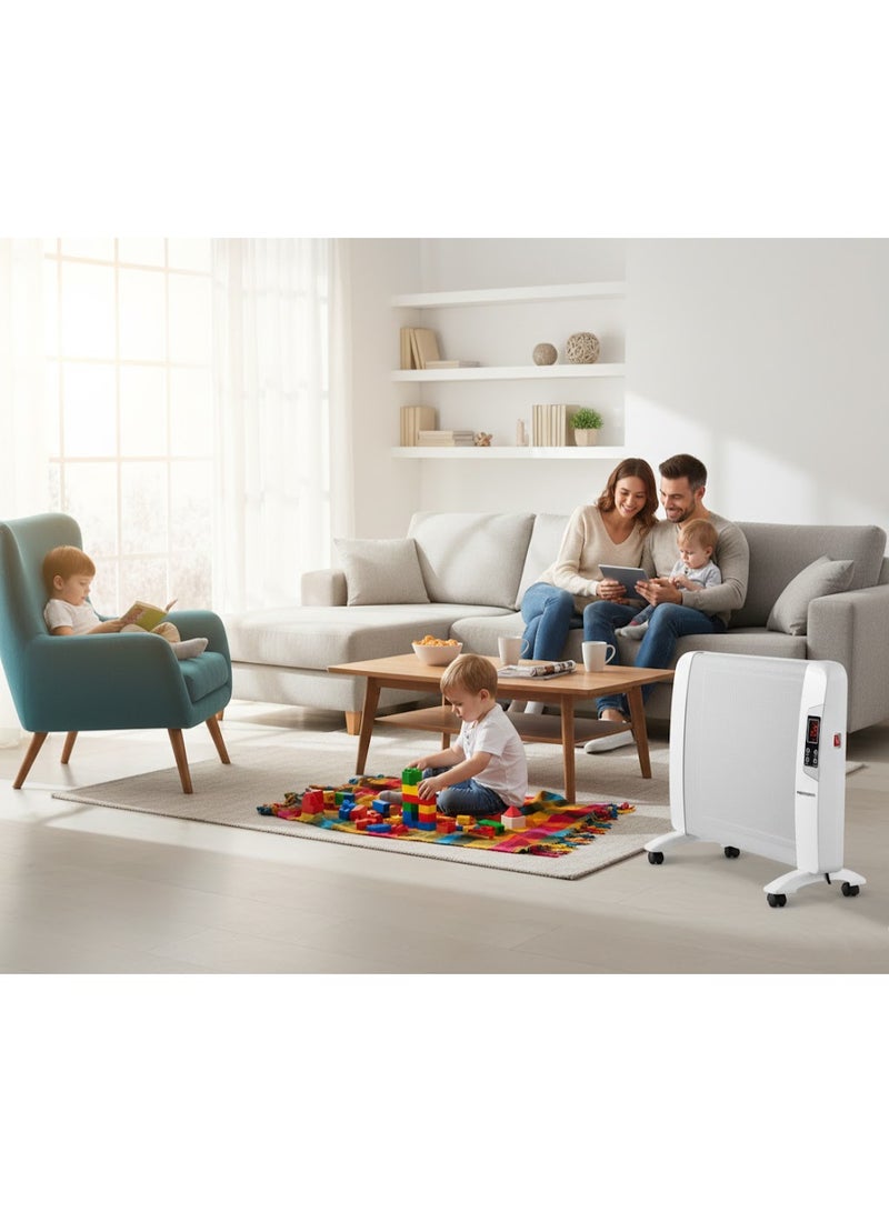 ميدياتيك مدفأة MediaTech Mica، مدفأة ميكا بقوة 2000 واط توفر دفئًا سريعًا وصامتًا وموفرًا للطاقة في تصميم مدمج وآمن مع غلاف بارد الملمس وحماية ضد الانقلاب - MTCH200 - Image 3