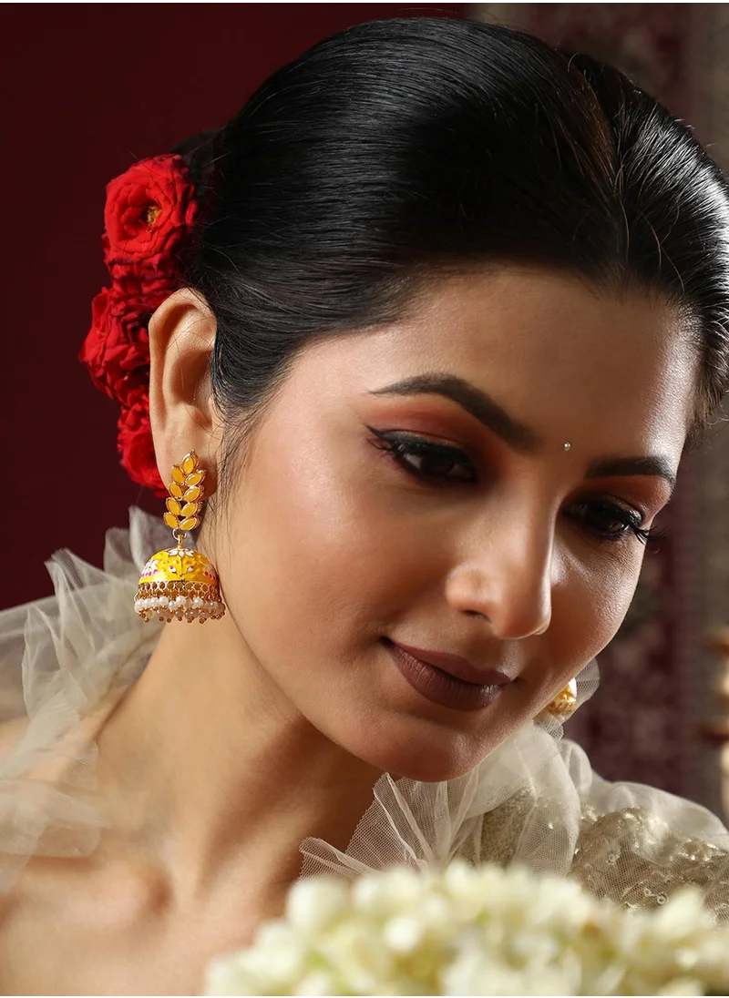 SOHI The Zohra Beaded Dome Shaped Drop Earrings