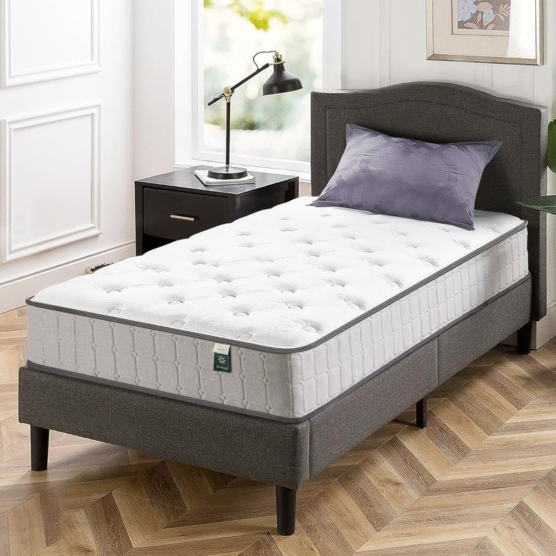 ZINUS 10 Inch Comfort Support Cooling Gel Hybrid Mattress Twin Tight Top Innerspring Mattress Motion Isolating Pocket Springs Mattress in A Box