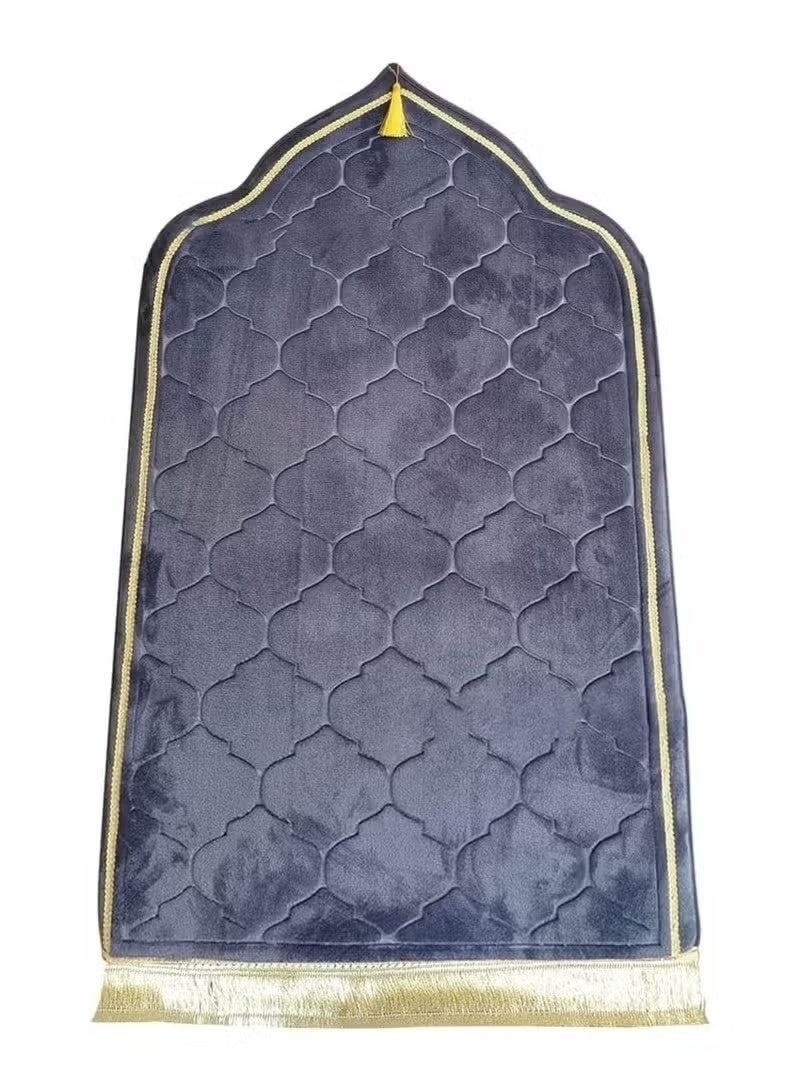 Muslim Prayer Mat Thick Soft Velvet,Mosque-shaped Soft Prayer Rug,Prayer Rug with Tassels, Prayer Mats for Ramadans Eid - Image 1