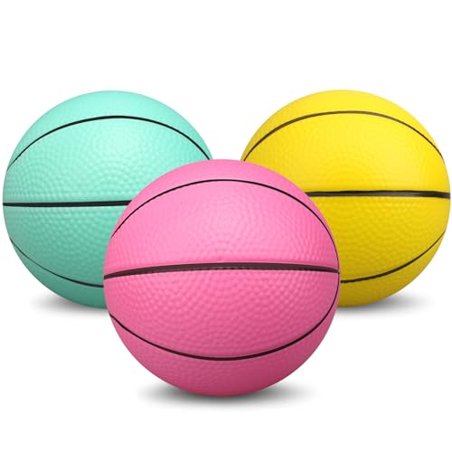 Amarlozn 5 Mini Foam Basketballs for Mini Over The Door Hoops 3 Pack Replacement Balls for Kids Toddler Beach Indoor Outdoor Sport Game Gift Set Pink - Image 1