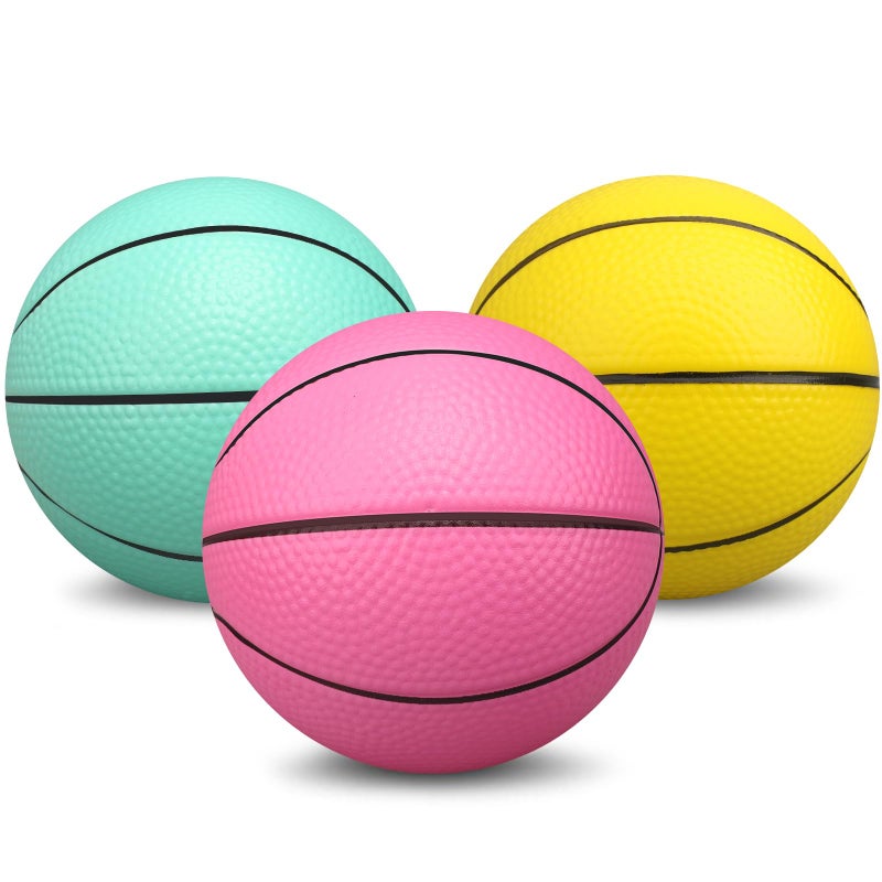 Amarlozn 5 Mini Foam Basketballs for Mini Over The Door Hoops 3 Pack Replacement Balls for Kids Toddler Beach Indoor Outdoor Sport Game Gift Set Pink - Image 3