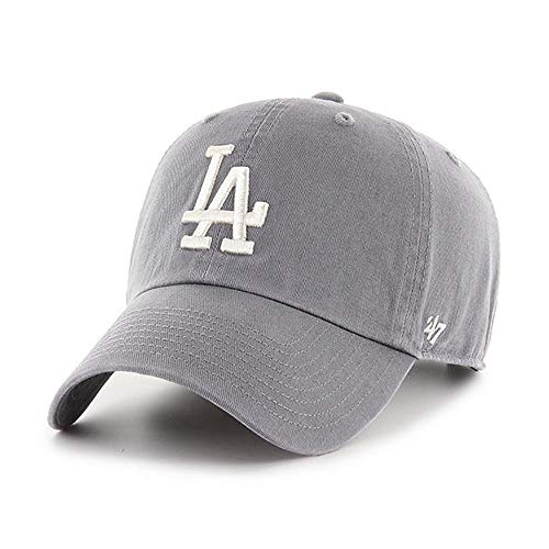 47 '47 Brand Los Angeles LA Dodgers Clean Up Hat Cap Dark Gray/White - Image 1