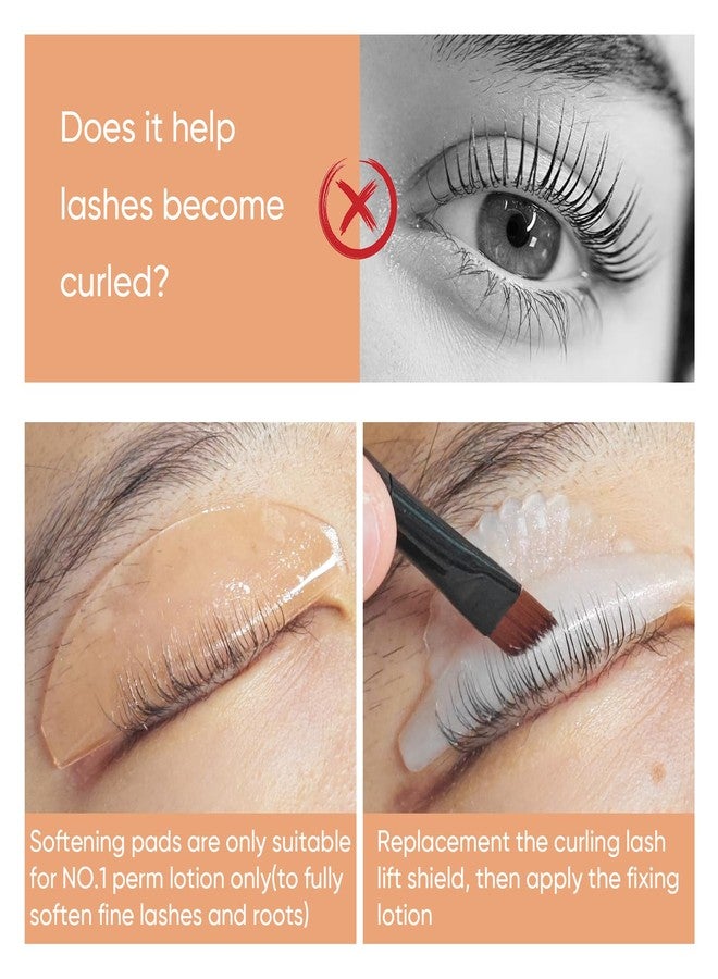 PERMANIA وسادات رفع الرموش PERMANIA لتنعيم، 4 قطع احترافية كورية لرفع الرموش ذاتية اللصق ورفيعة للغاية لمحلول التمليس رقم 1 (برتقالي) - Image 2