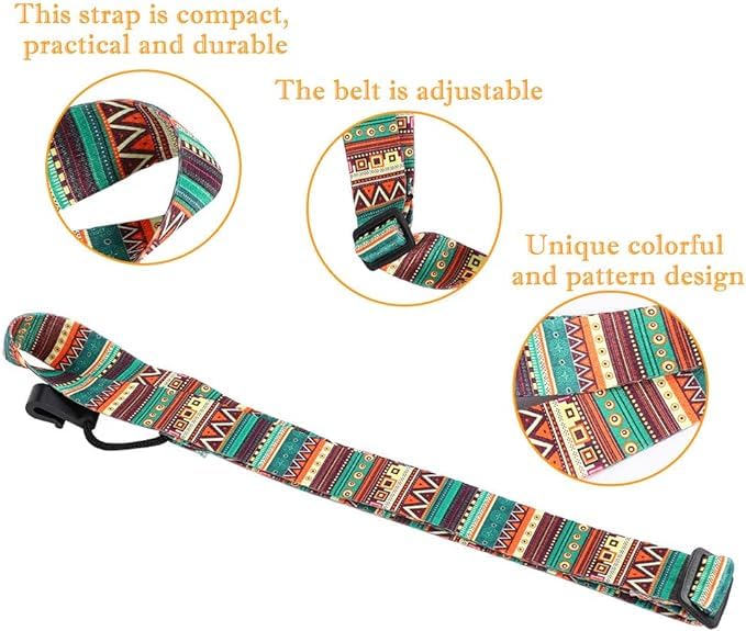IMAGINEA Electric Guitar Strap/Belt with Leather End for Acoustic Guitar (Bohemian) - Image 4