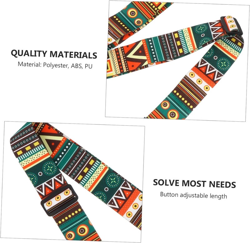 IMAGINEA Electric Guitar Strap/Belt with Leather End for Acoustic Guitar (Bohemian) - Image 3