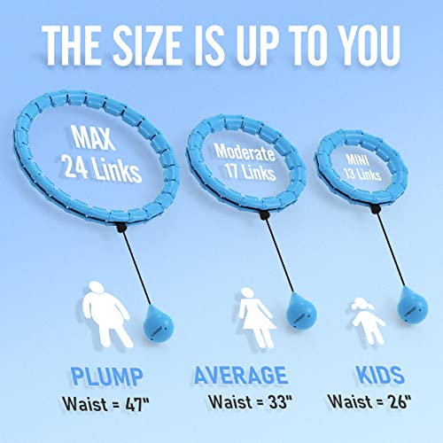 JKSHMYT Weighted Hula Circle Hoops for Adults Weight Loss, Infinity Fitness Hoop Plus Size 47 Inch, 24 Detachable Links, Exercise Hoop Suitable for Women and Beginner - Image 2