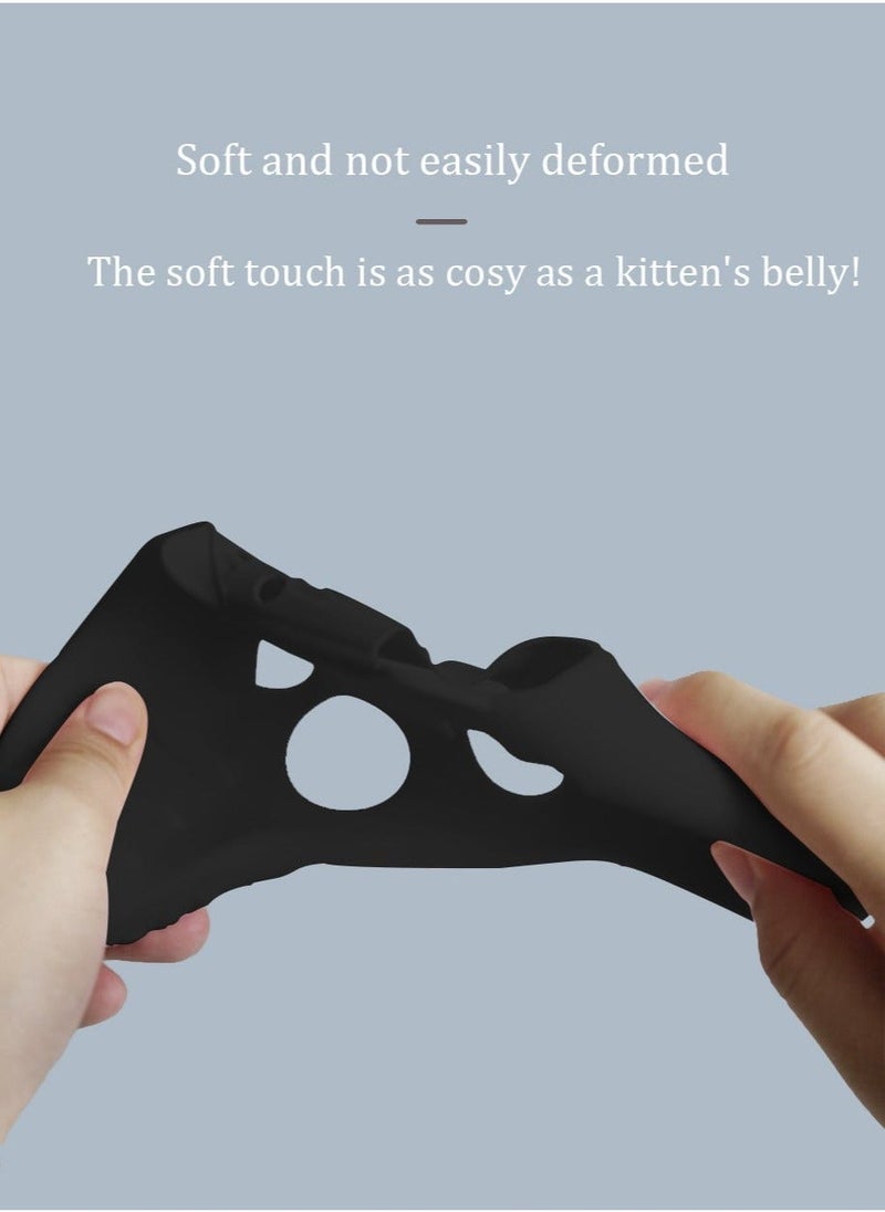 Cute Skin Cover for Series X/S Controller Anti-Slip Silicone Grip Protective Case Accessories Set Wireless/Wired Gamepad Joystick with 2 Cat Paw Thumb Grips Caps (Black) - Image 4