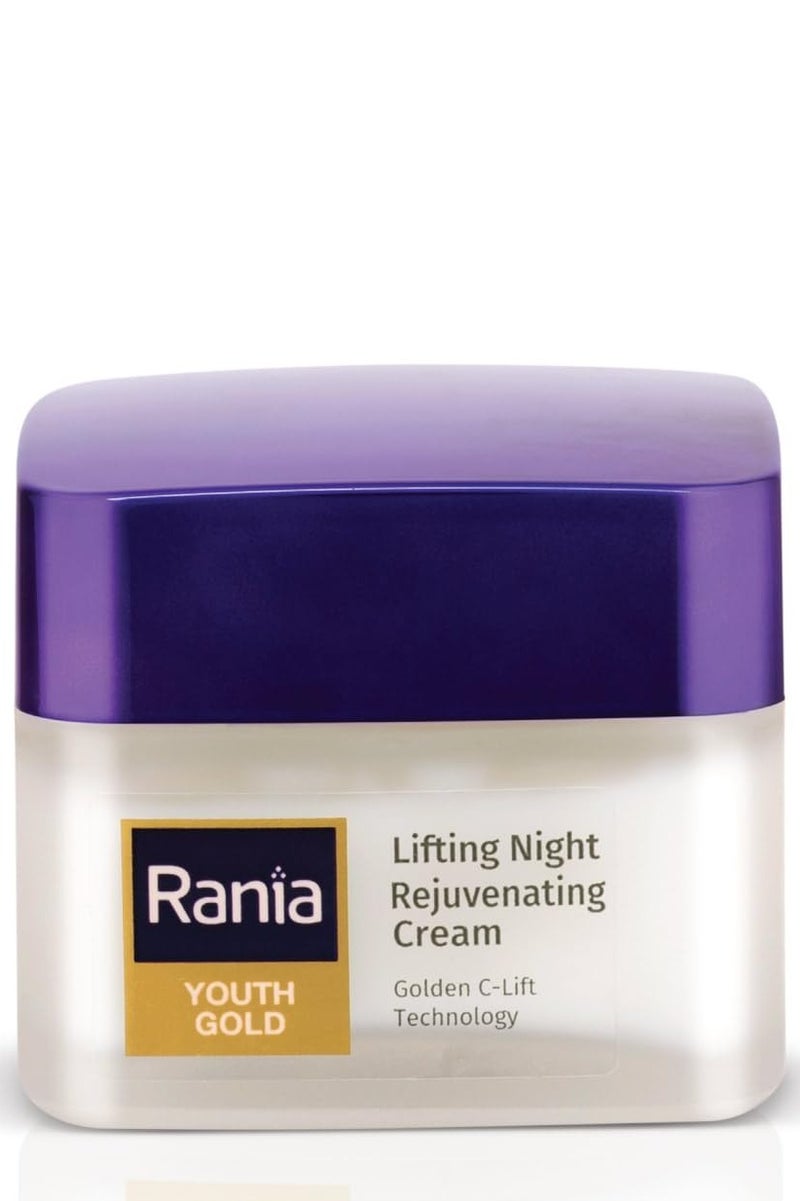 Rania Youth Gold Lifting Night Rejuvenating Cream with Vitamin C   45G - Image 1