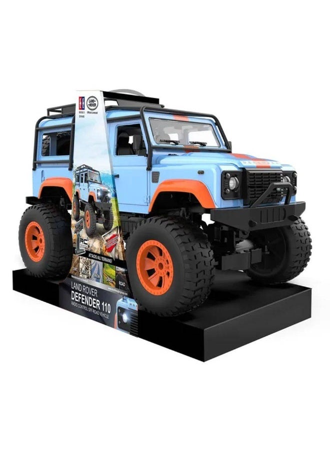 LAND ROVER لاند روفر ديفندر 110 مركبة RC للطرق الوعرة (1:8، أزرق/برتقالي) - Image 1