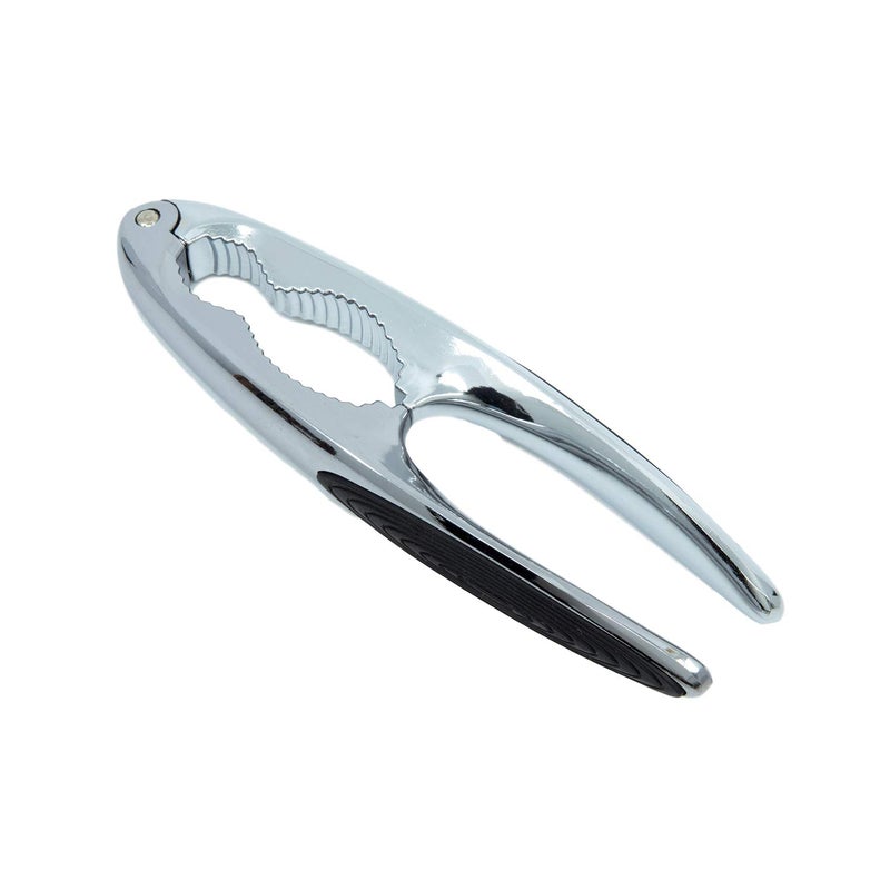 مكسر الجوز TRIXES مع مقابض مطاطية مكسرات معدنية ثقيلة غير قابلة للانزلاق مكسر قشريات البحر كروم فضي