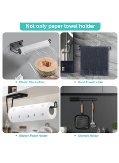 Generic Paper Towels Holder, Wall Mounted Paper Towel Holders Napkin Holders for Kitchen Self-Adhesive or Drilling, for Kitchen Bathroom  - Image 2