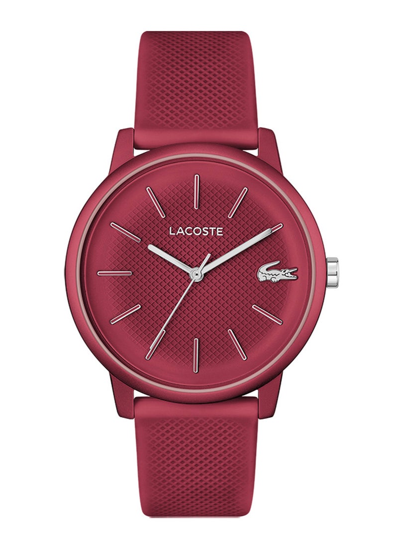 LACOSTE ساعة يد رجالية من السيليكون بعقارب دائرية الشكل 2011283 - 42 ملم  - Image 1