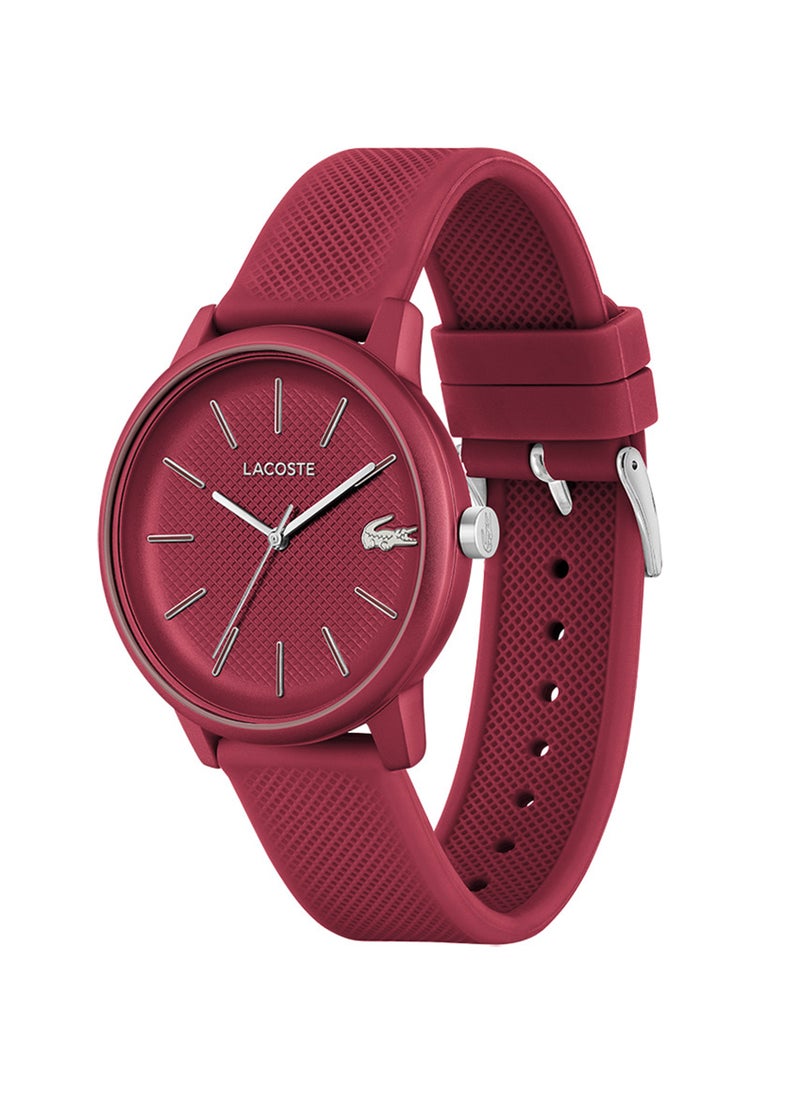 LACOSTE ساعة يد رجالية من السيليكون بعقارب دائرية الشكل 2011283 - 42 ملم  - Image 2