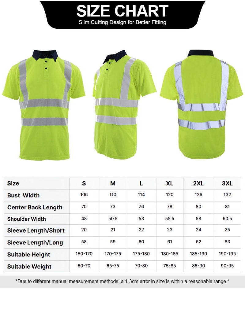 Zuolaya - High Visibility T Shirt Reflective Stripes Short Sleeve Work Shirt for Construction Safety T Shirts Green - Image 1