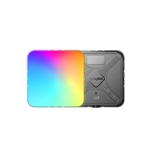 DIGITEK (LED-D11W RGB) 11W Portable Mini RGB LED Video Light with 2000mAh Battery, 21 Lighting Effects, 2500K–9900K CCT, HSI 0–360°, 120° Beam, CRI <95, 1/4" Mount, for Photography & Videography - Image 1