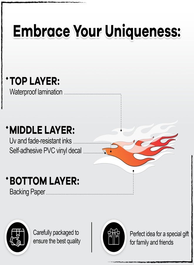 TracyArt Car Decals - Flame Car Stickers and Decals for Sport Car, SUV, Pickup Truck - Image 4