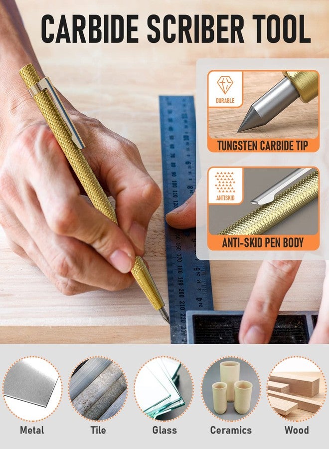 Nicpro 18 Pack Carpenter Pencils Mechanical, Construction Pencils with 60 Refill, Automatic Center Punch and Carbide Scribe Tool, 2.0mm Mechanical Pencil for Woodworking, Best Carpenters Marking Tool - Image 5