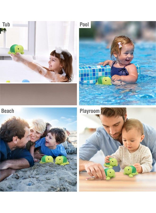 Puzzled Dollibu Sea Turtle Bath Buddy Squirter Floating Green Turtle Rubber Bath Toy Fun Water Squirting Bathtime Play For Toddlers Cute Sea Life Animal Toy - Image 5