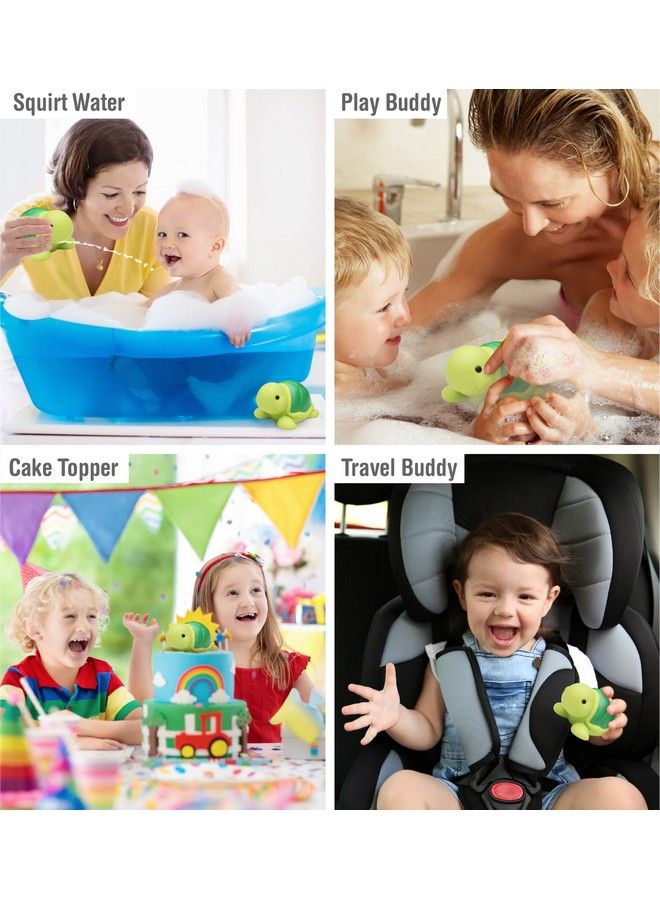 Puzzled Dollibu Sea Turtle Bath Buddy Squirter Floating Green Turtle Rubber Bath Toy Fun Water Squirting Bathtime Play For Toddlers Cute Sea Life Animal Toy - Image 4