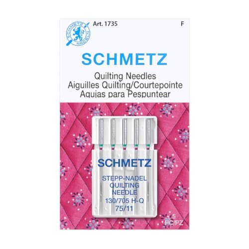 SCHMETZ Quilting Needles - Size 75/11, 5-Needle Cards, Pack of 1 - Image 1