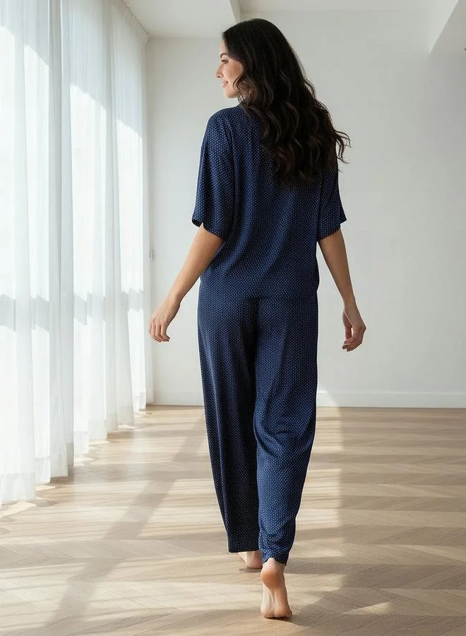 Aadaraya  Aadaraya Pyjama Set Button-Down Shirt & Trousers for Women | Best Price UAE