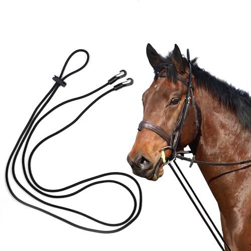 Gtainsoil Extra Long 13ft Horse Rein Elastic Neck Stretcher Adjustable Rope Bungees for Horse Training Aid Alternative to Side Reins 4 Meters - Image 1