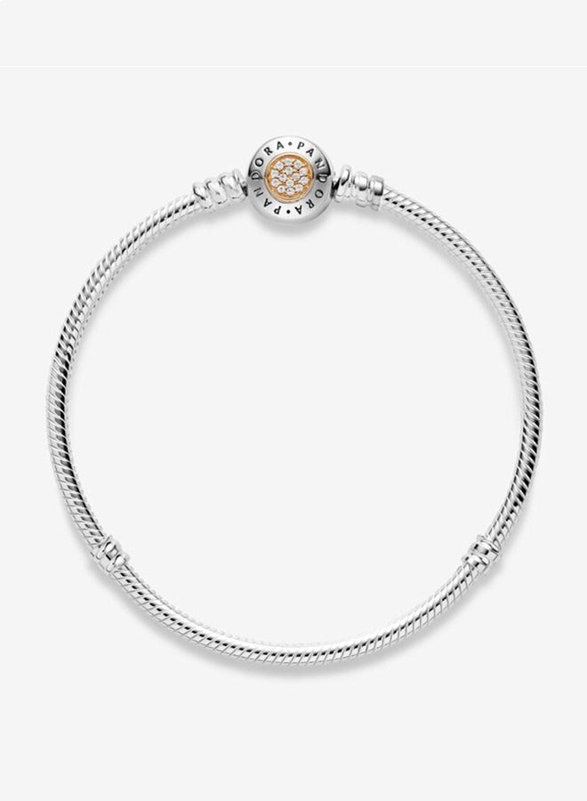 تشوميل باندورا سلسلة زركونيا الكلاسيكية الجديدة السيدات سوار الذهب والفضة 590741cz - Image 2