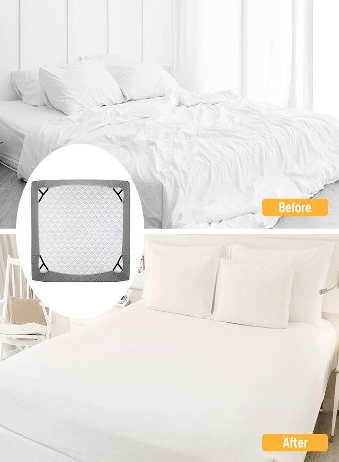 FGY Bed Sheet Straps Adjustable Elastic Fasteners with Metal Clips for Tablecloth Bedding - Image 4