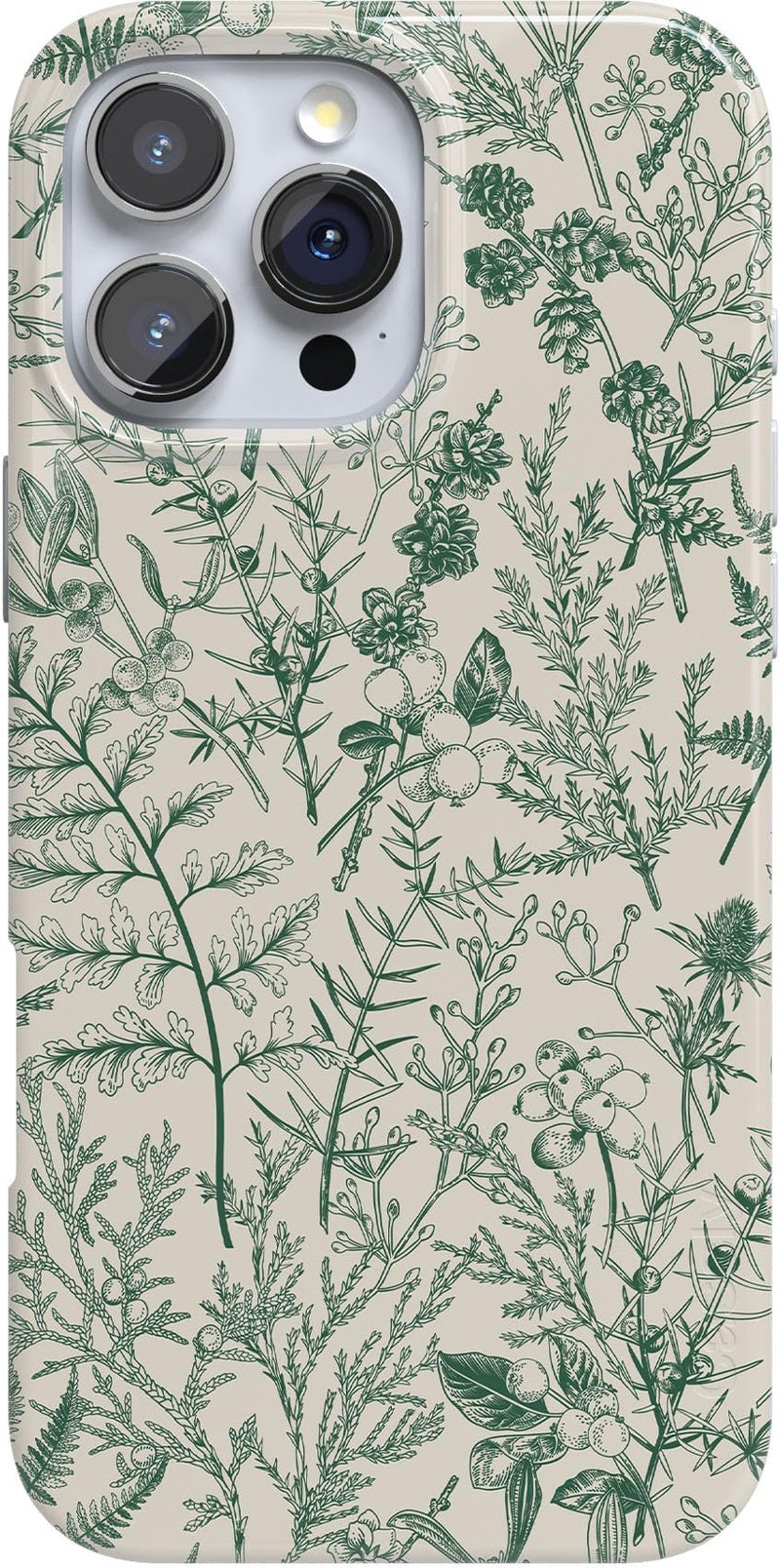 Casely iPhone 16 Pro Max Case Sage Garden Green Floral Compatible with MagSafe Classic Ultra Slim Design - Image 2