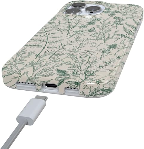 Casely iPhone 16 Pro Max Case Sage Garden Green Floral Compatible with MagSafe Classic Ultra Slim Design - Image 3