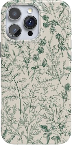 Casely iPhone 16 Pro Max Case Sage Garden Green Floral Compatible with MagSafe Classic Ultra Slim Design - Image 1