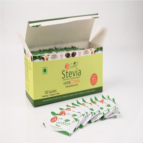 So Sweet Sugar Free Stevia Sachets 100% Natural Sweetener Low Calories |100 Sachet | Diabetic Safe - Image 3