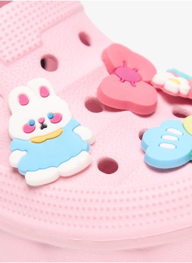 Aqua Applique Detail Clogs with Backstrap  - Image 5