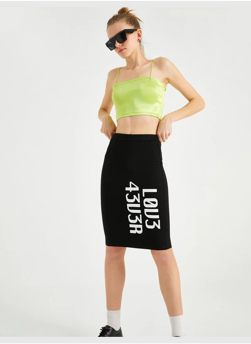 KOTON Letter Printed Skirt