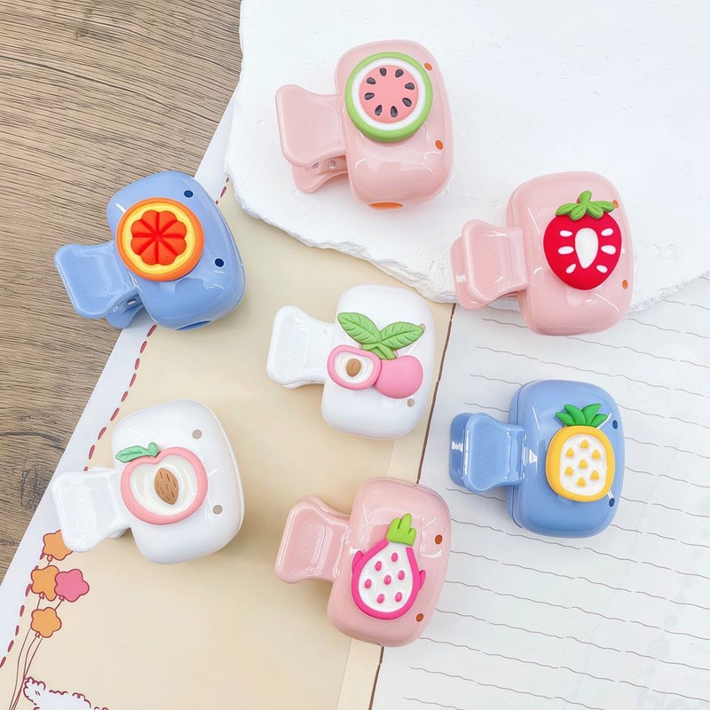Cartoon Fruit Toothbrush Holder Set With Tangerine Watermelon Strawberry Design - Image 1
