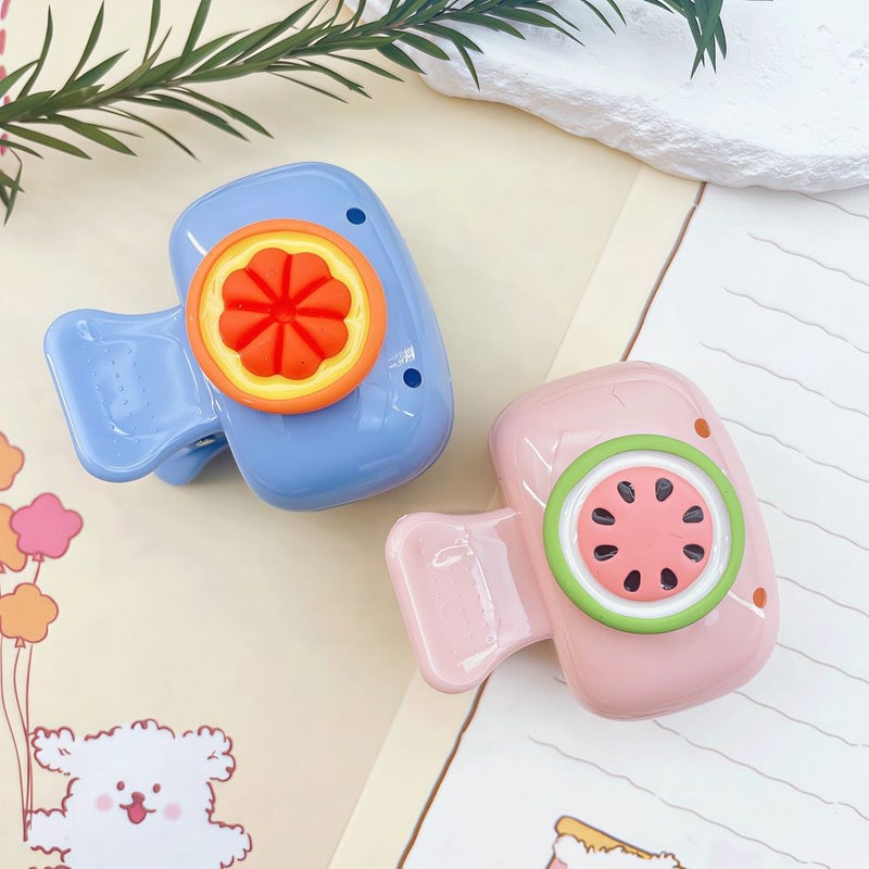 Cartoon Fruit Toothbrush Holder Set With Tangerine Watermelon Strawberry Design - Image 4